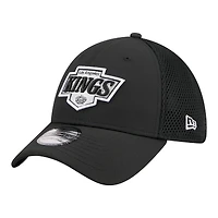 Men's New Era  Black Los Angeles Kings Logo 39THIRTY Flex Hat