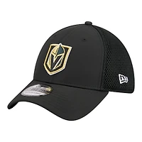 Men's New Era  Black Vegas Golden Knights Logo 39THIRTY Flex Hat
