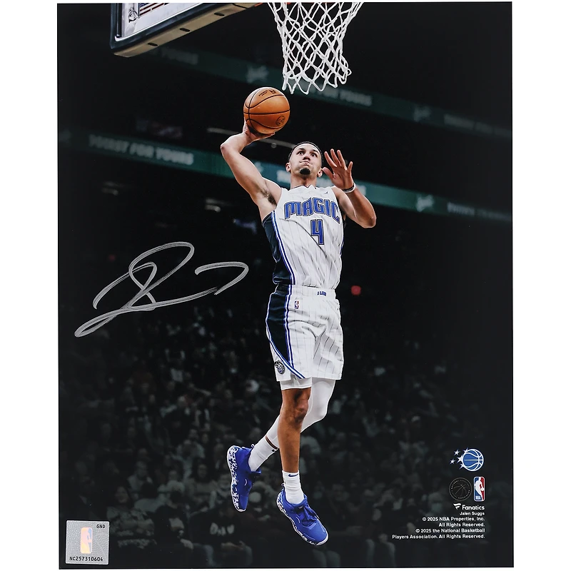 Jalen Suggs Orlando Magic Autographed 8" x 10" Dunking Spotlight Photograph