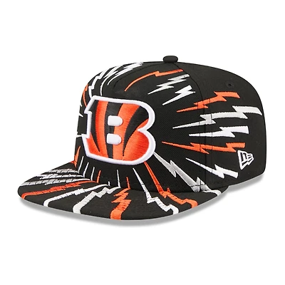 Youth New Era Black Cincinnati Bengals Bolt A-Frame 9FIFTY Snapback Hat