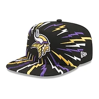 Youth New Era Black Minnesota Vikings Bolt A-Frame 9FIFTY Snapback Hat