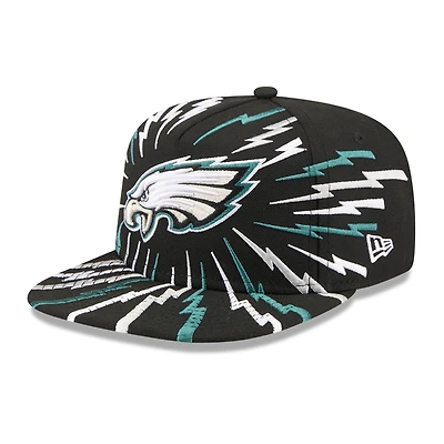 Youth New Era Black Philadelphia Eagles Bolt A-Frame 9FIFTY Snapback Hat