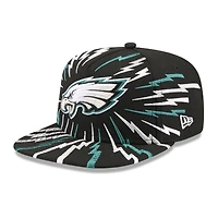 Youth New Era Black Philadelphia Eagles Bolt A-Frame 9FIFTY Snapback Hat