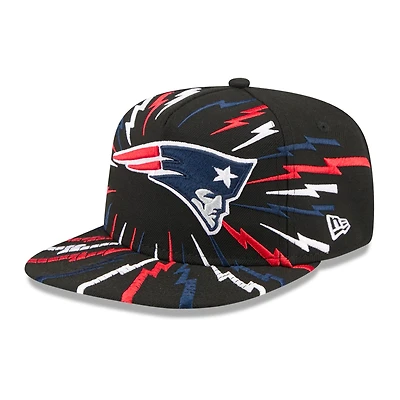Youth New Era Black New England Patriots Bolt A-Frame 9FIFTY Snapback Hat