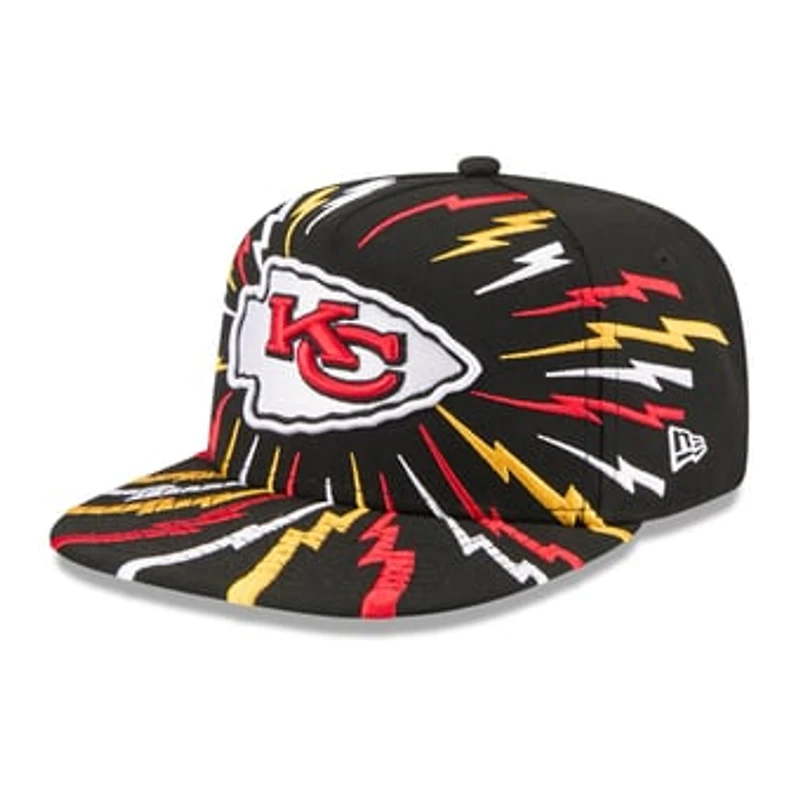 Youth New Era Black Kansas City Chiefs Bolt A-Frame 9FIFTY Snapback Hat