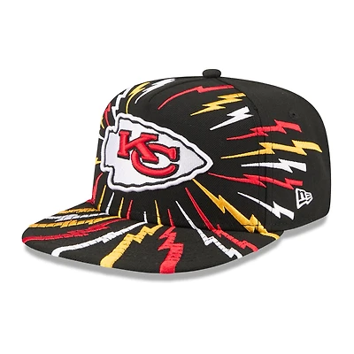 Youth New Era Black Kansas City Chiefs Bolt A-Frame 9FIFTY Snapback Hat