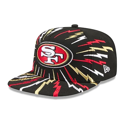 Youth New Era Black San Francisco 49ers Bolt A-Frame 9FIFTY Snapback Hat