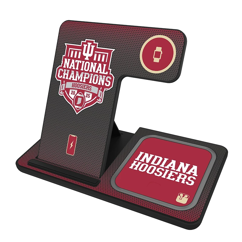 Keyscaper Indiana Hoosiers College Football Playoff 2025 National Champions 3-in-1 Charging Station