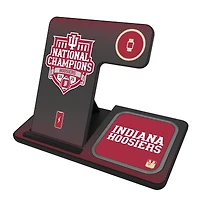 Keyscaper Indiana Hoosiers College Football Playoff 2025 National Champions 3-in-1 Charging Station
