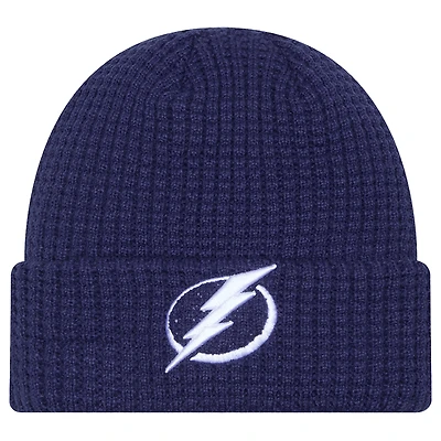 Men's New Era  Blue Tampa Bay Lightning Waffle Cuffed Knit Hat
