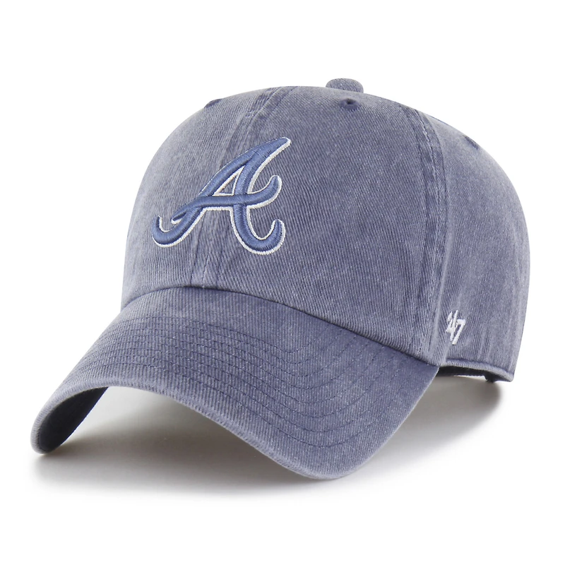 Men's '47 Navy Atlanta Braves Pigment Clean Up Adjustable Hat