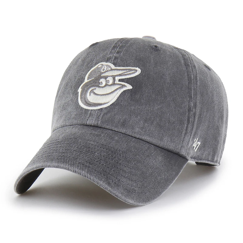 Men's '47 Charcoal Baltimore Orioles Pigment Clean Up Adjustable Hat