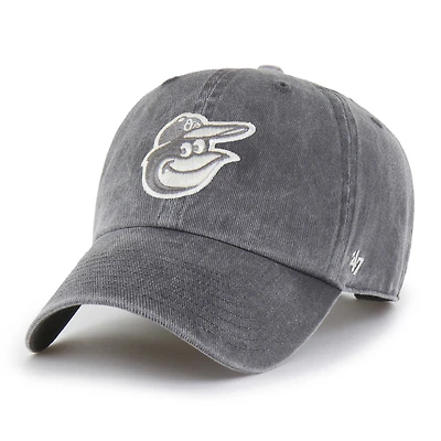 Men's '47 Charcoal Baltimore Orioles Pigment Clean Up Adjustable Hat