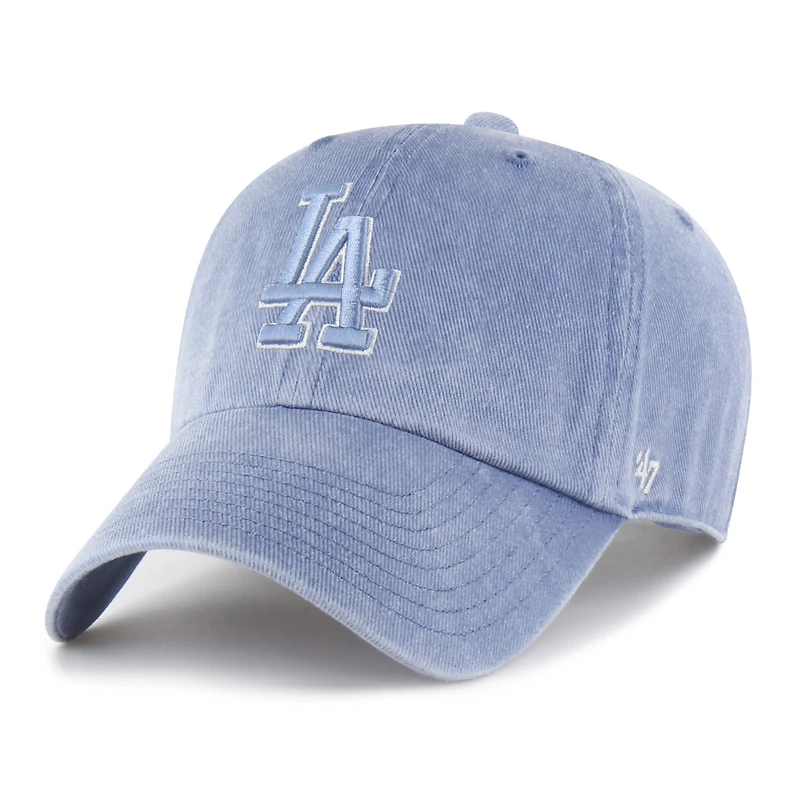 Men's '47 Light Blue Los Angeles Dodgers Pigment Clean Up Adjustable Hat