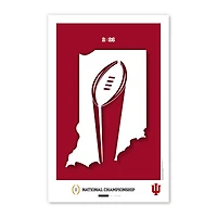 Indiana Hoosiers College Football Playoff 2026 National Championship Game 11" x 17" Minimalist Poster Print