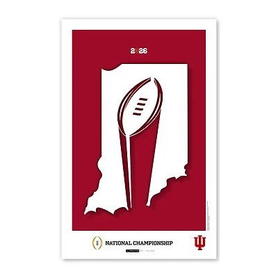 Indiana Hoosiers College Football Playoff 2026 National Championship Game 11" x 17" Minimalist Poster Print