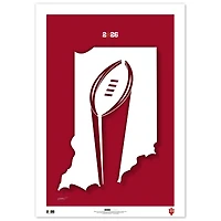 Indiana Hoosiers College Football Playoff 2026 National Championship Game Limited Edition 14" x 20" Minimalist Art Print
