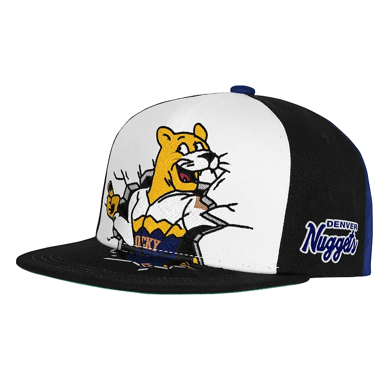 Youth Mitchell & Ness Black Denver Nuggets Mascot Snapback Hat