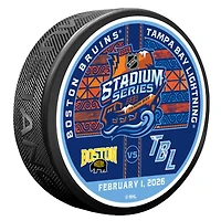 Boston Bruins vs. Tampa Bay Lightning 2026 NHL Stadium Series Matchup Puck