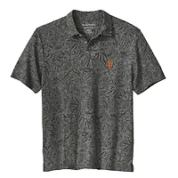 Men's Tommy Bahama  Black San Francisco Giants Wild Hibiscus Tri-Blend IslandZone Polo