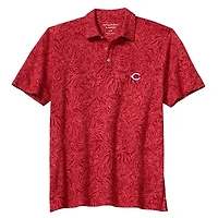 Men's Tommy Bahama  Red Cincinnati Reds Wild Hibiscus Tri-Blend IslandZone Polo
