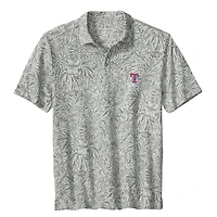 Men's Tommy Bahama  Gray Texas Rangers Wild Hibiscus Tri-Blend IslandZone Polo