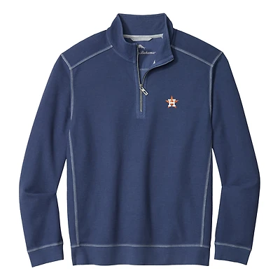 Men's Tommy Bahama Navy Houston Astros Montego Bay Half-Zip Sweatshirt