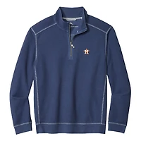 Men's Tommy Bahama Navy Houston Astros Montego Bay Half-Zip Sweatshirt