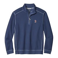 Men's Tommy Bahama Navy Boston Red Sox Montego Bay Half-Zip Sweatshirt