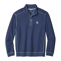 Men's Tommy Bahama Navy New York Yankees Montego Bay Half-Zip Sweatshirt