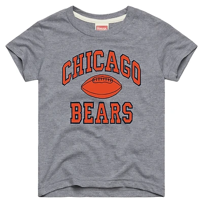 Youth Homage Gray Chicago Bears Gridiron Tri-Blend T-Shirt