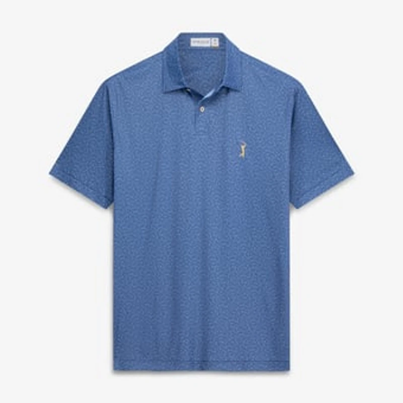 Men's Peter Millar Blue THE PLAYERS Featherweight Headcovers Performance Polo