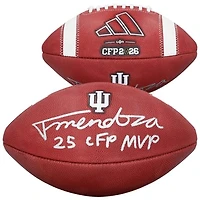 Fernando Mendoza Indiana Hoosiers Autographed College Football Playoff 2025 National Champions adidas Logo Football with "25 CFP MVP" Inscription