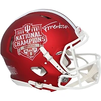 Fernando Mendoza Indiana Hoosiers Autographed College Football Playoff 2025 National Champions Riddell Logo Speed Authentic Helmet
