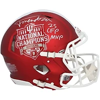Fernando Mendoza Indiana Hoosiers Autographed College Football Playoff 2025 National Champions Riddell Logo Speed Authentic Helmet with "25 CFP MVP" Inscription