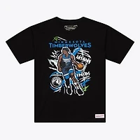 Men's Mitchell & Ness Anthony Edwards Black Minnesota Timberwolves Chalked Up T-Shirt