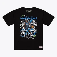 Men's Mitchell & Ness Anthony Edwards Black Minnesota Timberwolves Chalked Up T-Shirt