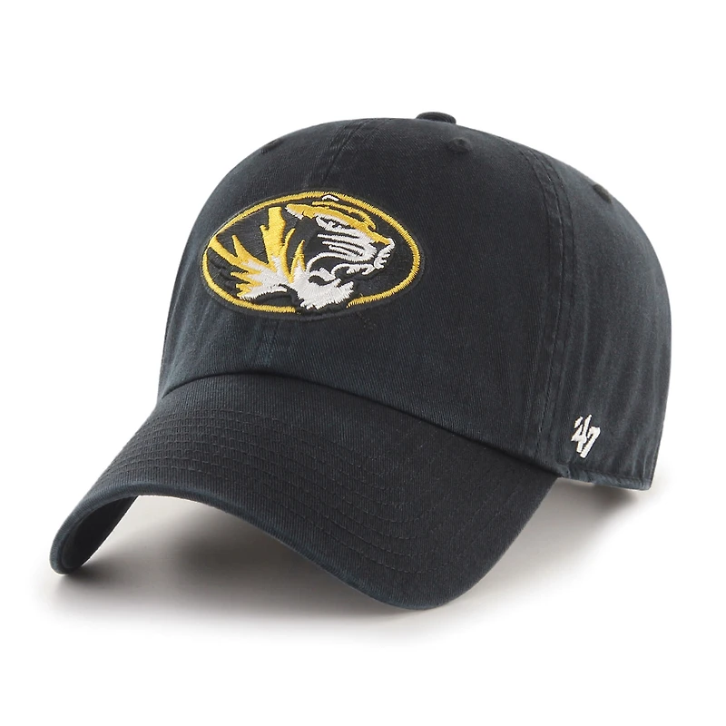 Youth '47  Black Missouri Tigers Clean Up Adjustable Hat