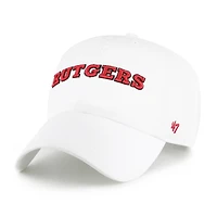 Men's '47 White Rutgers Scarlet Knights Clean Up Adjustable Hat