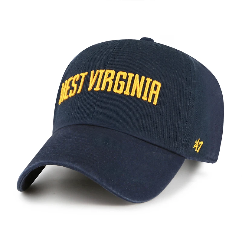 Men's '47  Navy West Virginia Mountaineers Clean Up Adjustable Hat