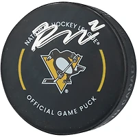 Rutger McGroarty Pittsburgh Penguins Autographed Official Game Puck