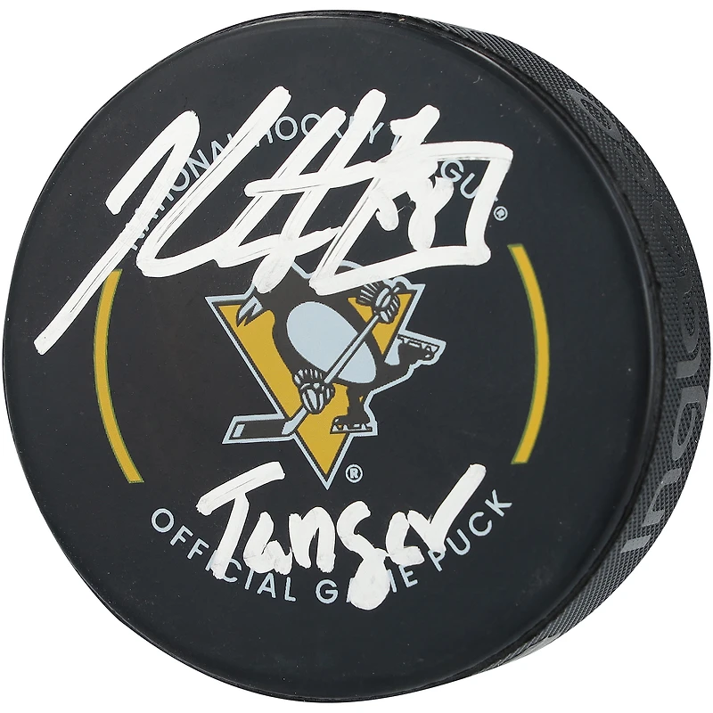 Kris Letang Pittsburgh Penguins Autographed Official Game Puck with "Tanger" Inscription