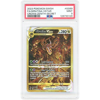 Giratina VSTAR 2023 Pokemon Crown Zenith Secret Rare #GG69 PSA Authenticated 9 Card