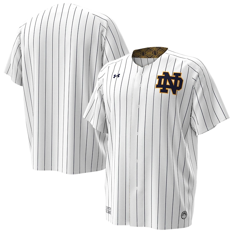 Men's Under Armour White Notre Dame Fighting Irish Replica Baseball Jersey