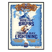 Phenom Gallery Boston Bruins vs. Tampa Bay Lightning 2026 NHL Stadium Series 18" x 24" Deluxe Framed Serigraph