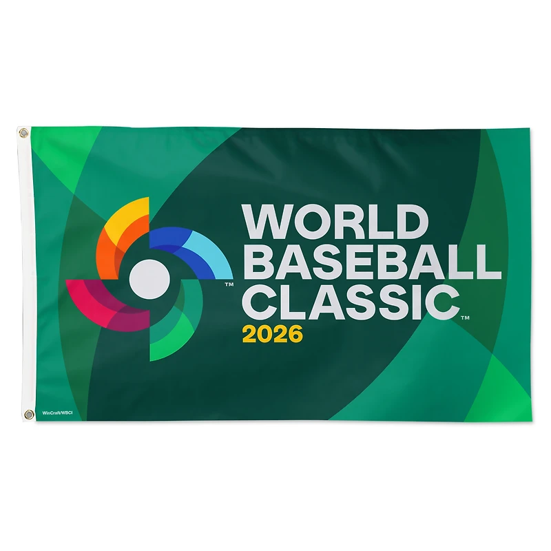 WinCraft 2026 World Baseball Classic 3' x 5' Single-Sided Deluxe Flag