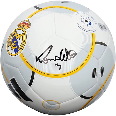 Ronaldo Nazario Real Madrid Autographed Logo Soccer Ball