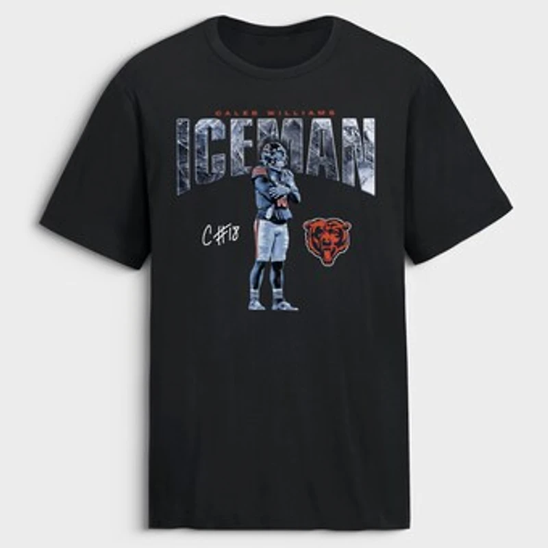Men's Caleb Williams Black Chicago Bears Iceman T-Shirt