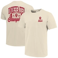 Unisex Cream Indiana Hoosiers College Football Playoff 2025 National Champions Undefeated T-Shirt