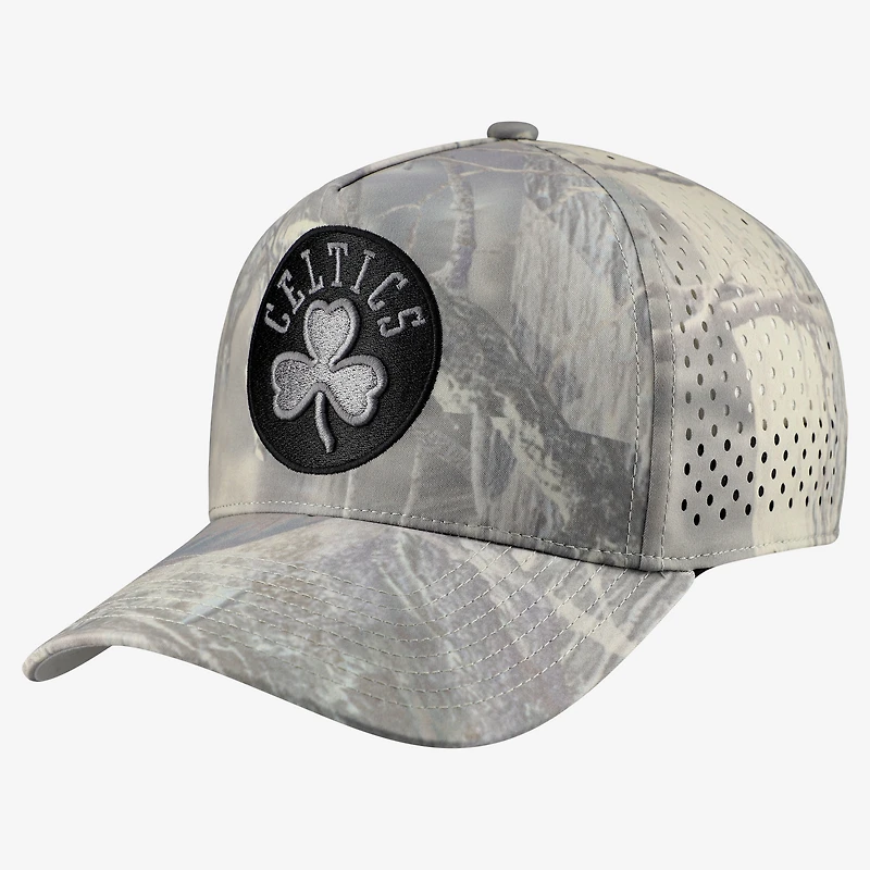 Men's Mitchell & Ness Camo Boston Celtics Perfect Pro Adjustable Hat